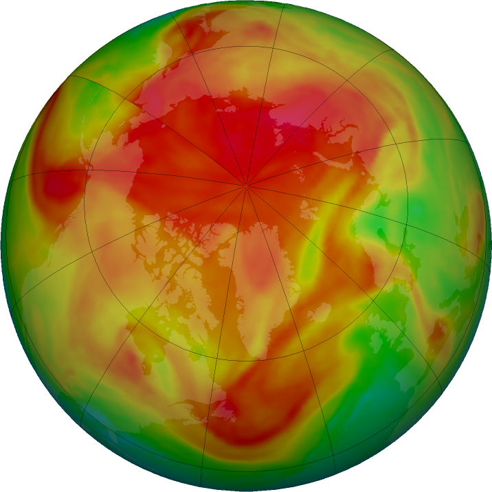 Arctic ozone map for 10 April 2024
